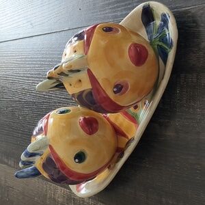 Tabletops Unlimited Under the Sea Hand Painted Salt & Pepper Shakers Set